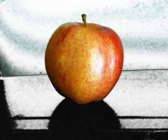 Apfel Mit Abstrakten Hintergrund