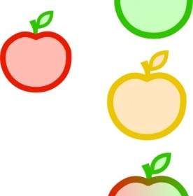 リンゴをクリップアートします。