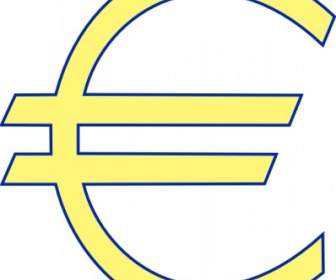Archie Simbol Uang Euro Sederhana Clip Art