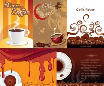 Aromatic Coffee Theme Vector