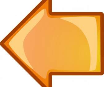 ClipArt Sinistra Arancione Freccia