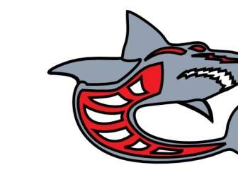 Ashed Shark Grey Red By Ashed Clip Art