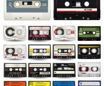 Coleção De Vetores De Cassetes áudio