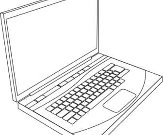 Aurium Laptop In Linie ClipArt