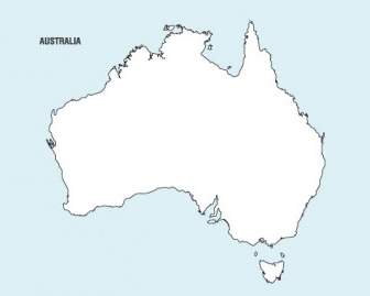 เวกเตอร์แผนที่ออสเตรเลีย
