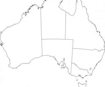 호주 지도 클립 아트