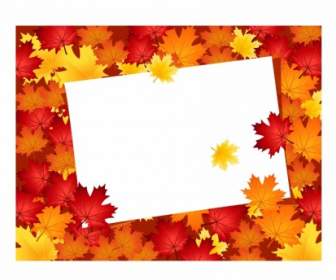 Autumn Background With Blank Paper
