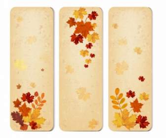 Autumn Banners With Leaves