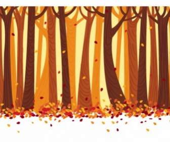 Herbst Bäume Und Blätter Hintergrund