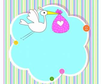 Cartão De Chuveiro De Bebê Com Espaço De Cópia