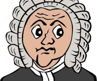 Bach Cartoon Bust Clip Art