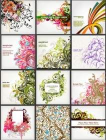 Background Of A Variety Of Beautiful Fashion Pattern Vector