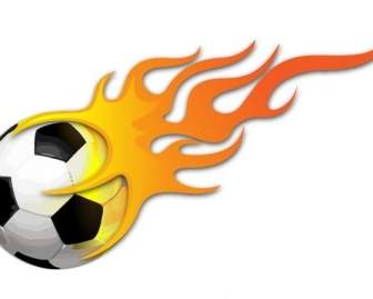 Ball On Fire Vector Image