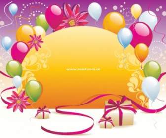 Balloon Gift Card Background Vector
