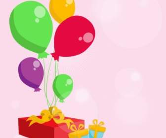 Luftballons Mit Und Geschenk