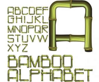 Bambus Kreative Briefe Vektor