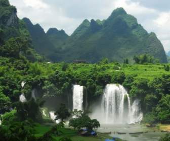 Ban Gioc Waterfall Wallpaper Vietnam World