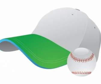 Baseball And Cap Vector Graphic