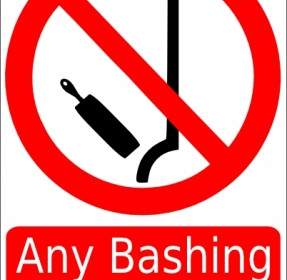 Bashing Prohibited Sign Clip Art