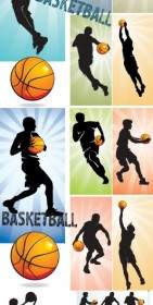 Basketball Silhouette Character Vector