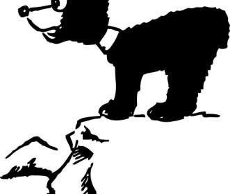 Bear Cub Oon Cliff Clip Art