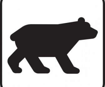Bear Viewing White Clip Art