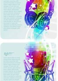 Beautiful Background Music Poster Vector