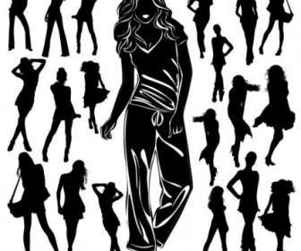 Beautiful Black And White Silhouette Vector