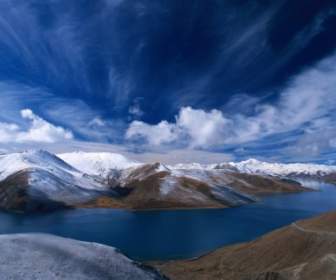 Belles Montagnes Bleues Paysage Nature Paysage Fond D'écran