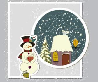 Beautiful Christmas Cards Vector