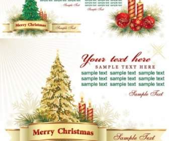 Beautiful Christmas Greeting Card Background Vector