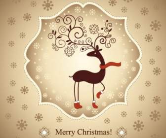Beautiful Christmas Greeting Card Vector