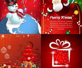 Beautiful Christmas Ornaments And Background Vector