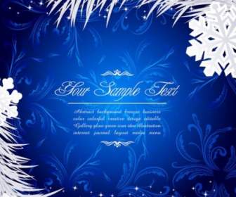 Beautiful Christmas Snow Background Vector