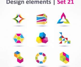 Vector De Logotipo Tridimensional Color Hermoso