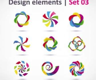 Vector De Logotipo Tridimensional Color Hermoso