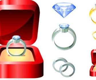 Beautiful Diamond Ring Vector Graphics