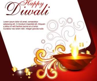 Schöne Diwali Karten Vektor