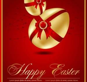 Beautiful Easter Cards Vector