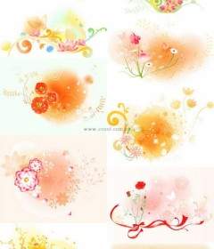 美麗的花卉圖案向量系列 Seriesp