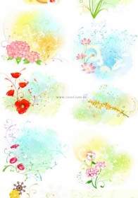 아름 다운 꽃 패턴 벡터 시리즈 Seriesp