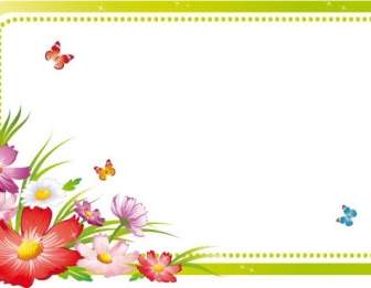 Beautiful Flowers And Lace Vector