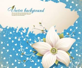 Beautiful Flowers Shading Background Vector