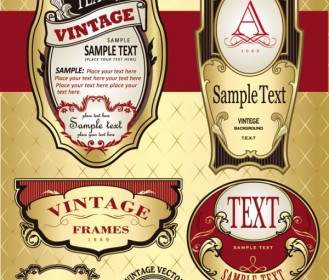 Beautiful Gorgeous Bottle Label Affixed Vector