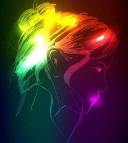 Beautiful Gorgeous Neon Silhouette Vector
