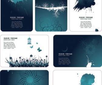 Beautiful Ink Style Card Template Vector