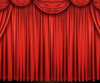 Beautiful Red Curtain Picture