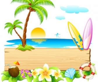 Beautiful Summer Card Vector