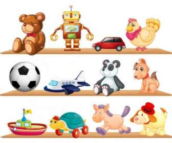 Beautiful Toys For Children Vector