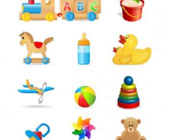 Beautiful Toys For Children Vector
